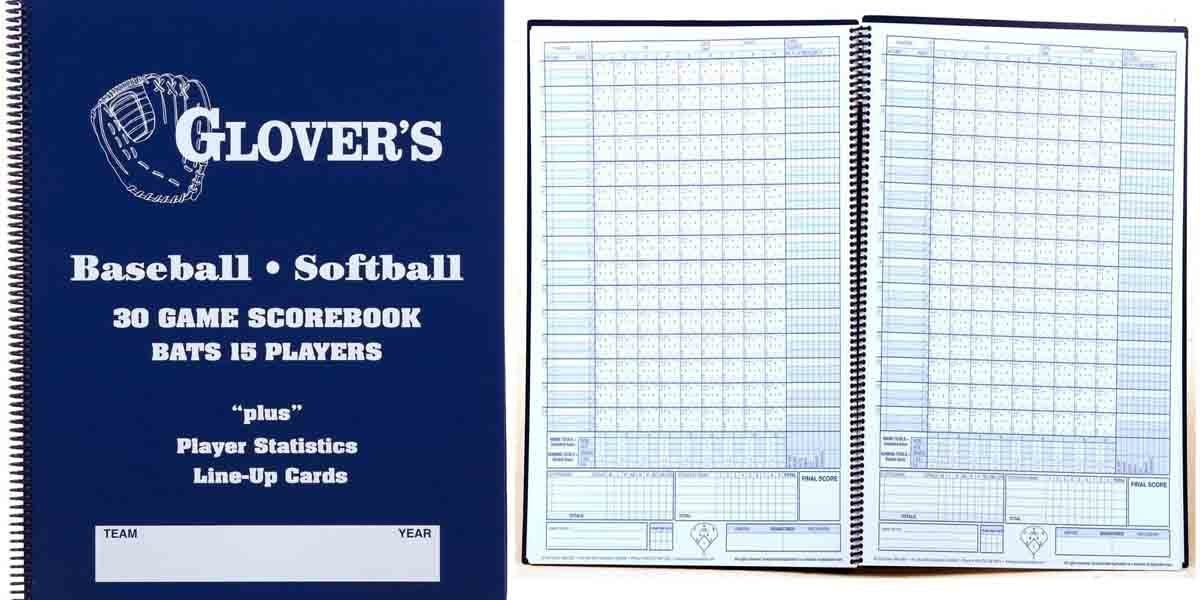 Glover’s Baseball/Softball Scorebook (9 to 15 players and 30 games)